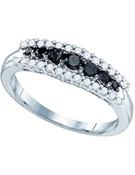 0.56CT BLACK DIAMOND FASHION BAND