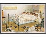 Photographic Prints of Six Boys In One Bed from Mary Evans