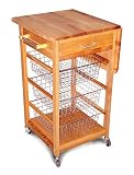 Catskill Craftsmen Basket Kitchen Cart w  Drop Leaf by Catskill Craftsmen
