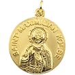14K Yellow Gold St. Maximillian Kolbe Medal - 18.00mm