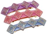 France Luxe Four Diamond Barrette with Swarovski Crystals