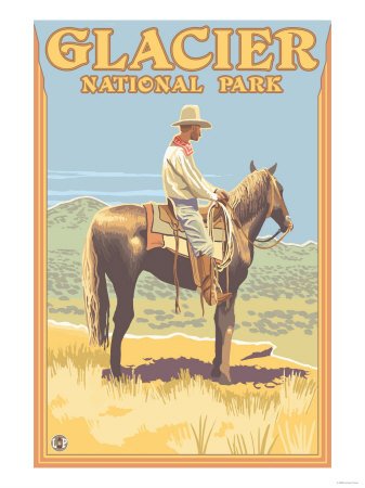 Cowboy on Horseback, Glacier National Park