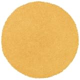 Yellow 3' Round Shagadelic Chenille Twist Rug with Free Shipping