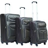 CalPak Langley 3 Piece Spinner Luggage Set (Brown)
