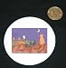 3 button / pin printed with tomcat, roof, cat, night, pair