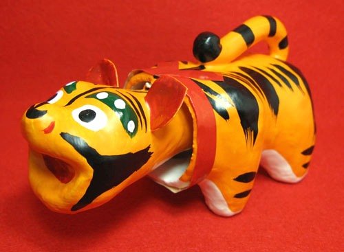 民芸品　兵庫県伝統工芸品　姫路の郷土玩具　姫路張り子の寅（虎・トラ）　小