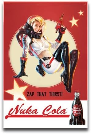 Fallout 4 - Nuka Cola Custom Bedroom Decoration Photo Poster Prints Wall Sticker Size 11x17