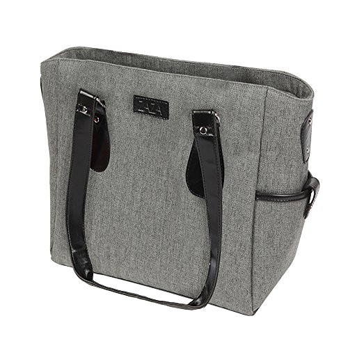 ZaZa Tote with 5 Piece Food Container, Gray