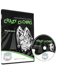 Software: Crazy/Evil Clowns Clipart-Vinyl Cutter Plotter Clip Art Images-Sign Design Vector Art Graphics CD-ROM (Volume 2) - Sign Ready Vector Art