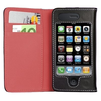 Logotrans Wallet Series Ledertasche f&uuml;r Apple iPhone 3G/3GS rot Preisvergleich