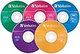 Verbatim 700 MB 52x 80 Minute Color Branded Recordable Disc CD-R, 25-Disc Slim Case  94611