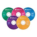 Verbatim 700 MB 52x 80 Minute Color Branded Recordable Disc CD-R, 25-Disc Slim Case  94611