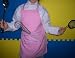 GINGHAM PINK DELUXE APRON KIDS CHILDREN FITS 2-7 YR OLDS 15x21 INCHES REAL FABRIC 100% POLY GIFT PARTY FAVOR