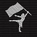Color or Winter Guard Silhouette Iron On Rhinestone Crystal T-shirt Transfer by JCS Rhinestones