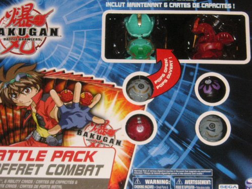 Childrens Toyshop  Toys : Bakugan Battle Brawlers Series 2 - 6 Pack Red and Green Includes 520G Dragonoid