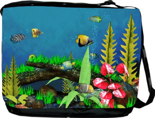 Rikki Knight® Tropical Fish in Tank Design Messenger Bag - Book Bag - Unisex - Ideal Gift for all occassions! Rikki Knight® Tropical Fish in Tank Design Messenger Bag - Book Bag - Unisex - Ideal Gift for all occassions!