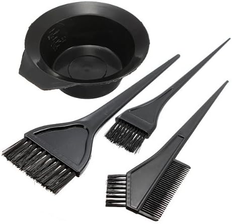 Hair Color Dye Bowl Comb Brushes Kit Set Tint Coloring Bleach 4 Pieces