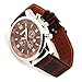 THAITIME TM Quartz Business Men's Military Auto Date Leather Watches Waterproof Watch Color Brown