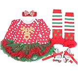 Goodparty クリスマス 仮装 ベビー チュチュロンパース 長袖 キッズ サンタ 衣装 女の子 L 6-12ヶ月, デザイン5