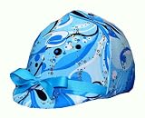 Equestrian Riding Helmet Cover - Turquoise Lava Lamp