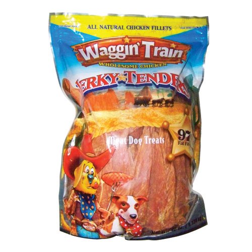 Waggin' Train Chicken Jerky Tenders Dog Treats (Dog Food) - 40 oz (That's 2.5 Pounds of Natural Chicken Fillet)
