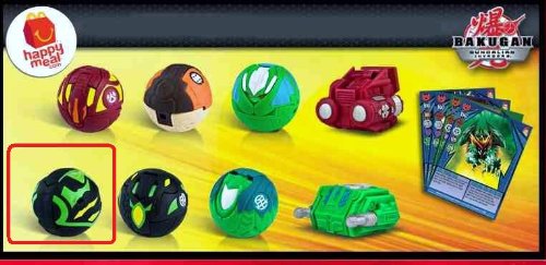 McDonalds Happy Meal RED Bakugan Dharak Toy #5 2010