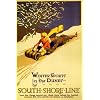 WINTER SPORT SNOW SOUTH SHORE LINE CHICAGO ILLINOIS VINTAGE POSTER REPRO