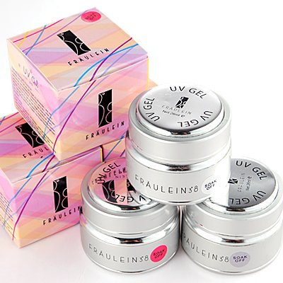 Fraulein38 SOAK OFF UV GEL set Aufbaugel 1-Phasen-gel French Gel Preisvergleich