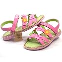 KIDS , Mädchen Sandale, 2-Klett, Decksohle Leder, pink-rosa