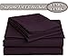 Clara Clark ® Supreme 1500 Collection 4pc Bed Sheet Set - Queen Size, Purple Eggplant