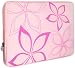 13 inch Pink Contour Bold Floral Print Notebook Laptop Sleeve Bag Slip Case for MacBook 13, Acer, ASUS, Dell, HP