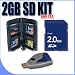 Search : 2GB SD Memory Card Secure Digital BigVALUEInc Accessory Saver Bundle for Digital Recorders