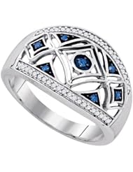 0.20CTW-BLUE DIA BAND