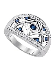 0.20CTW-BLUE DIA BAND