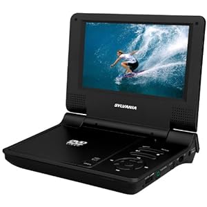 Sylvania Black 7-Inch Widescreen 16:9 TFT Color Portable DVD Player