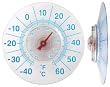 Esschert Design Fenster Thermometer, Fensterthermometer, Temperaturmesser, mit Saugnapf, Durchmesser 18 cm
