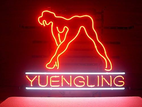 New Yuengling Live Nudes Girl Real Glass Neon Light Sign Home Beer Bar Pub Recreation Room Game Room Windows Garage Wall Sign L147