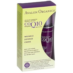 Avalon Organics CoQ10 Wrinkle Defense Creme, 1.75-Ounce Bottle