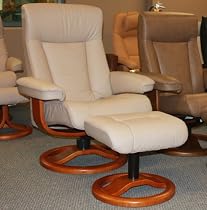 Big Sale ScanSit 110 Sandel Leather Recliner Norwegian Ergonomic Scandinavian Lounge Reclining Chair 110 Large ScanSit Recliner Furniture Espresso Wood by Hjellegjerde