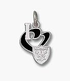 Oakland Raiders 1/2 I Heart Shield Enamel Charm - Sterling Silver Jewelry