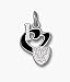 Oakland Raiders 1/2 I Heart Shield Enamel Charm - Sterling Silver Jewelry