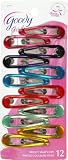 Goody Girls Gel contour Clips, Assorted colors, 12 Count (Pack of 2)