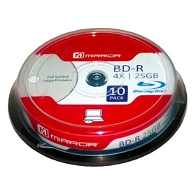 MIRROR PRINTABLE BLU-RAY BD-R 25GB 10PK