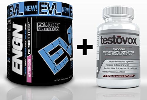 ENGN (30 Servings) & Testovox (60 Capsules) - High Performance Muscle Building Combo. Professional Strength Bodybuilding Supplement Stack (Watermelon)