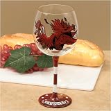 South Carolina Gamecocks NCAA Pair of Hand Painted 16oz. Wine Glass (Set of 2)