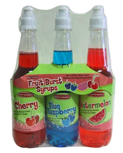 Slushie Express Syrup Fruit Burst Flavors Value Pack- 3 Pack