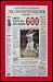 Cincinnati Reds - FP - Ken Griffey Jr 600th Home Run - Wood Mounted Newspaper Print