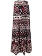 Wrap Around Skirt Womens Maroon Brown Elephant Cotton India Fashion