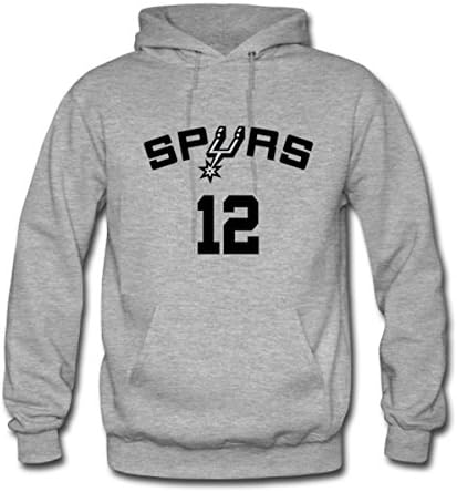Custom San Antonio Spurs LaMarcus Aldridge #12 For Men Classic Sweatshirt Hoodies Gray XL