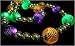 GKI 6' Lighted LED Mardi Gras Beaded Christmas Garland 20 Lights #100022036